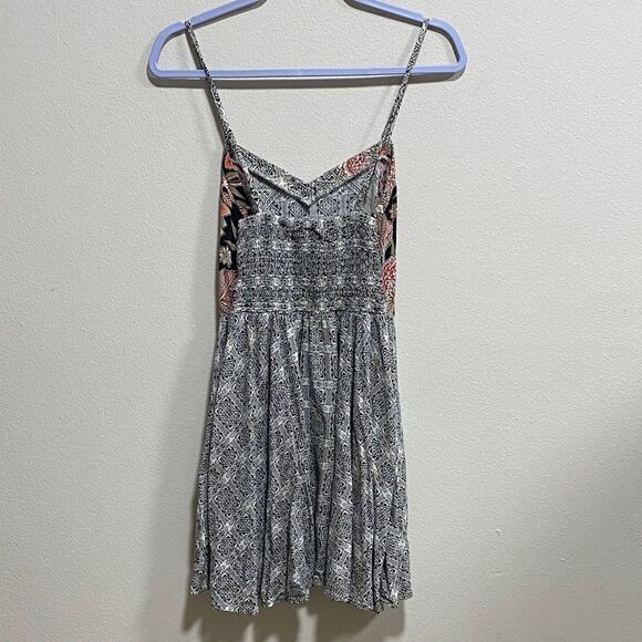 Aeropostale | S | Boho Spaghetti Strap Fit & Flare Mini Dress – Black White - Picture 4 of 15